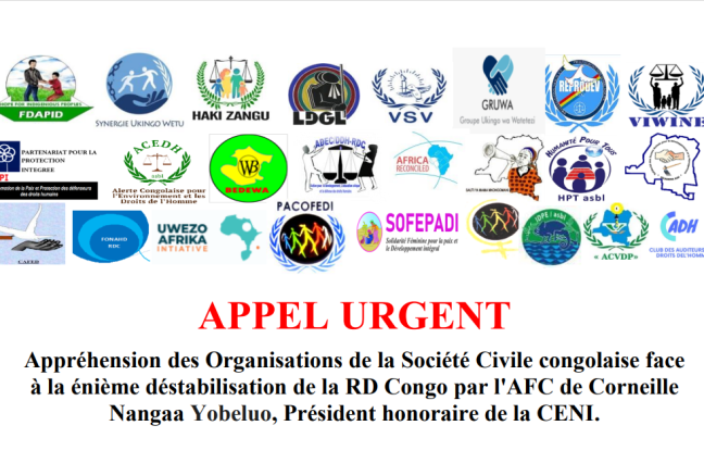RDC : PPI et 28 autres organisations de la société civile s’insurgent contre la création d’un mouvemnt politico-militaire par Corneille Nanga
