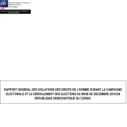 Rapport général des violations des droits de l’homme